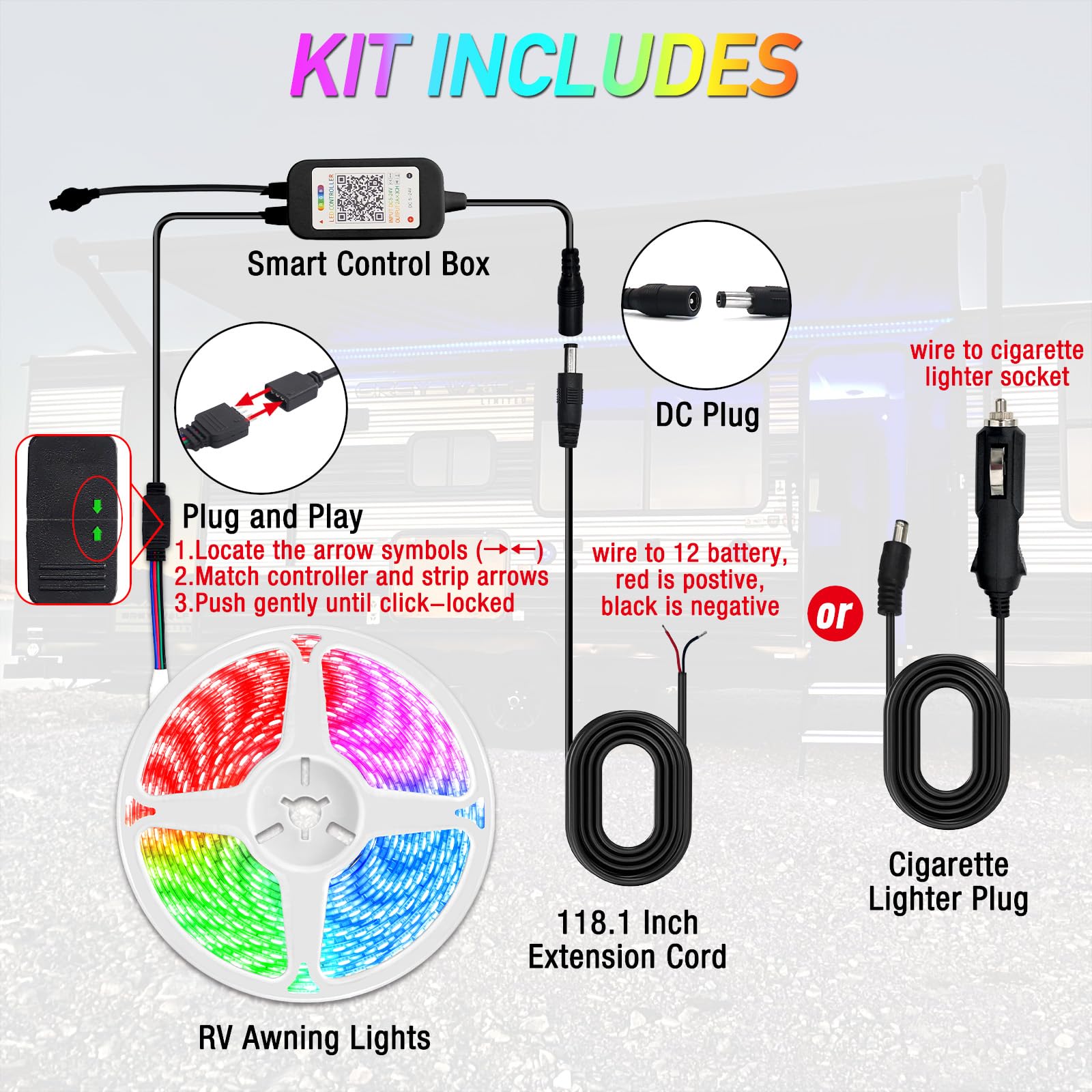 Yiswhis control box and 40-key remote for easy lighting adjustments