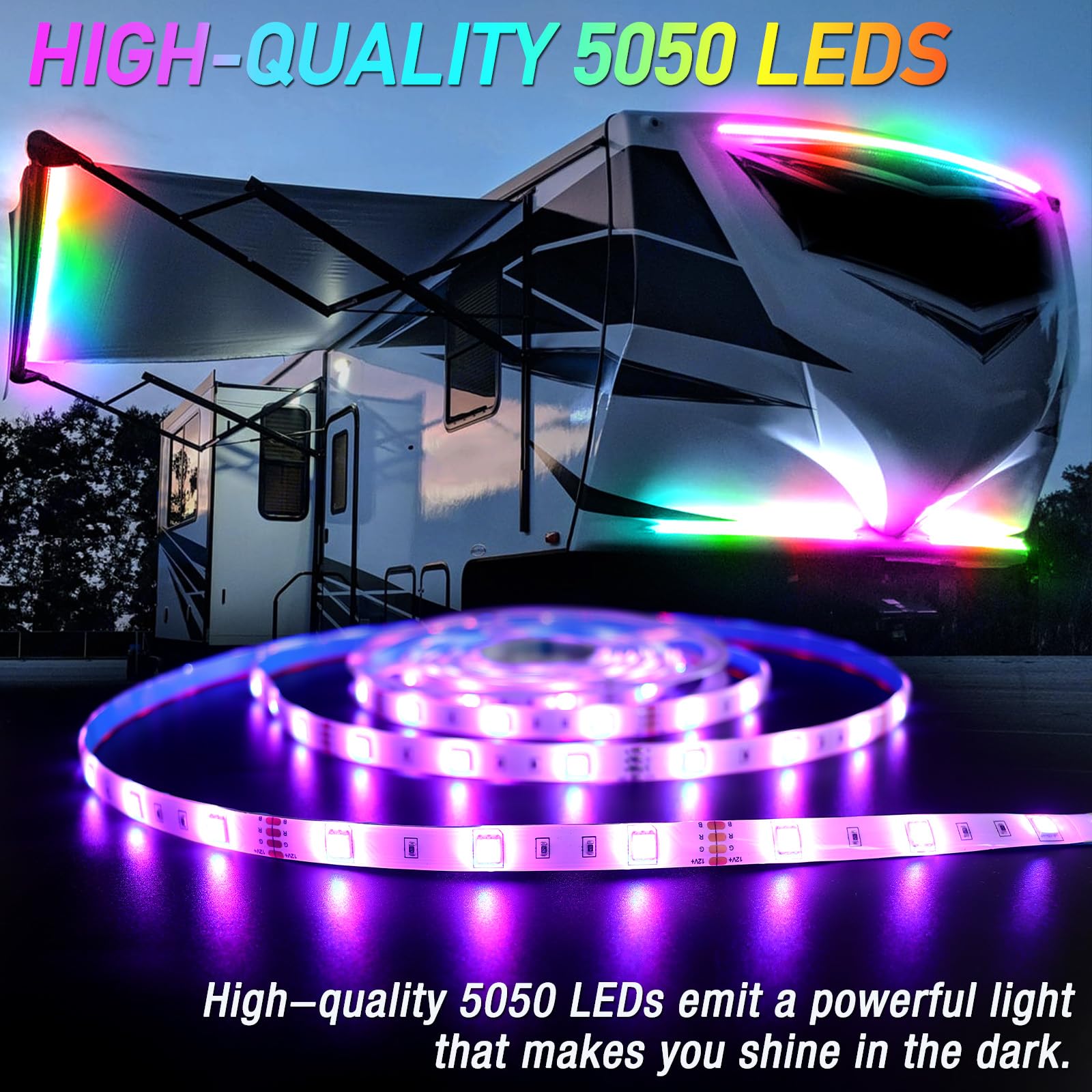 Yiswhis close-up of LED strip texture for durable outdoor lighting