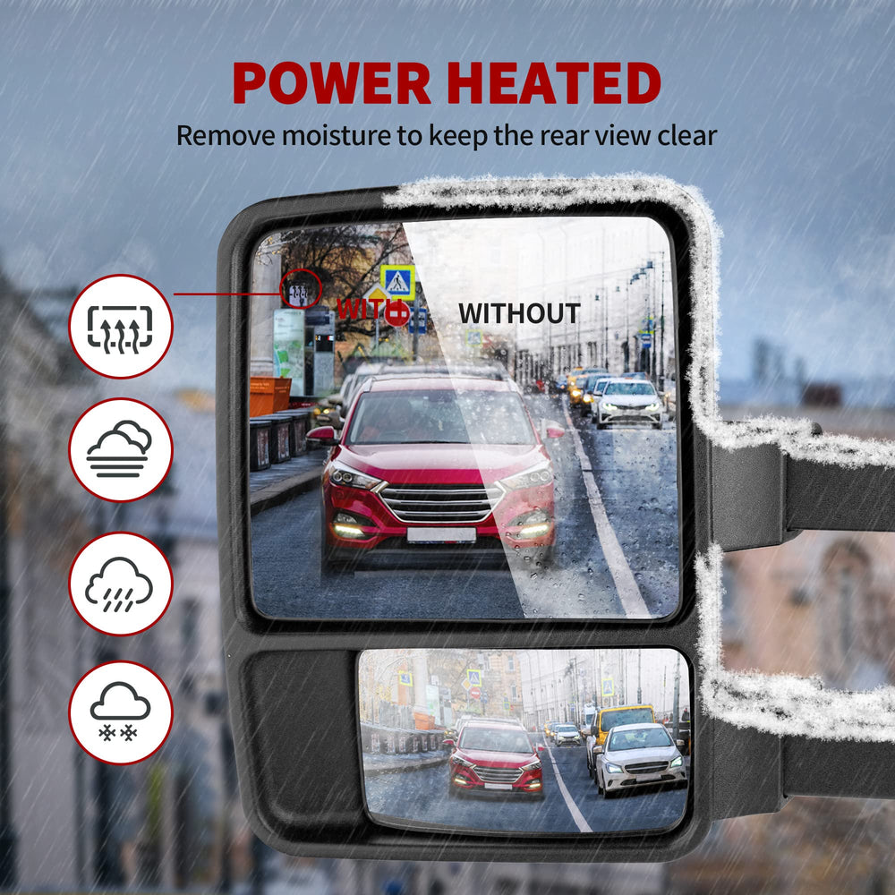 YITAMOTOR convex lens detail for wider field of view and reduced blind spots when towing