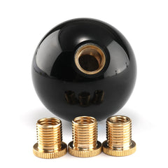 YIUIY front view of pure black shift knob shows sleek finish and improved cockpit look