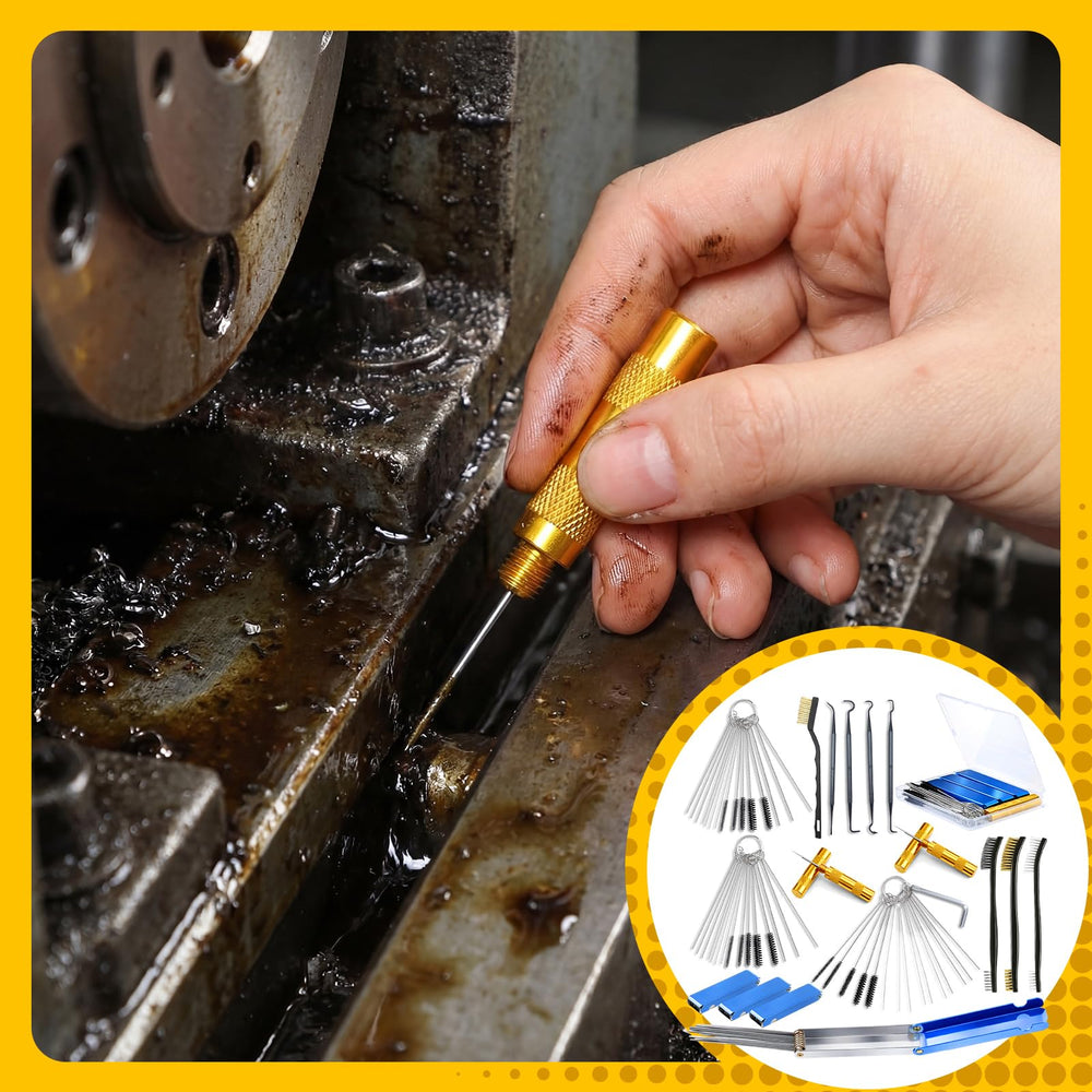 Yiyiring tool in use on a carburetor showing effective debris removal