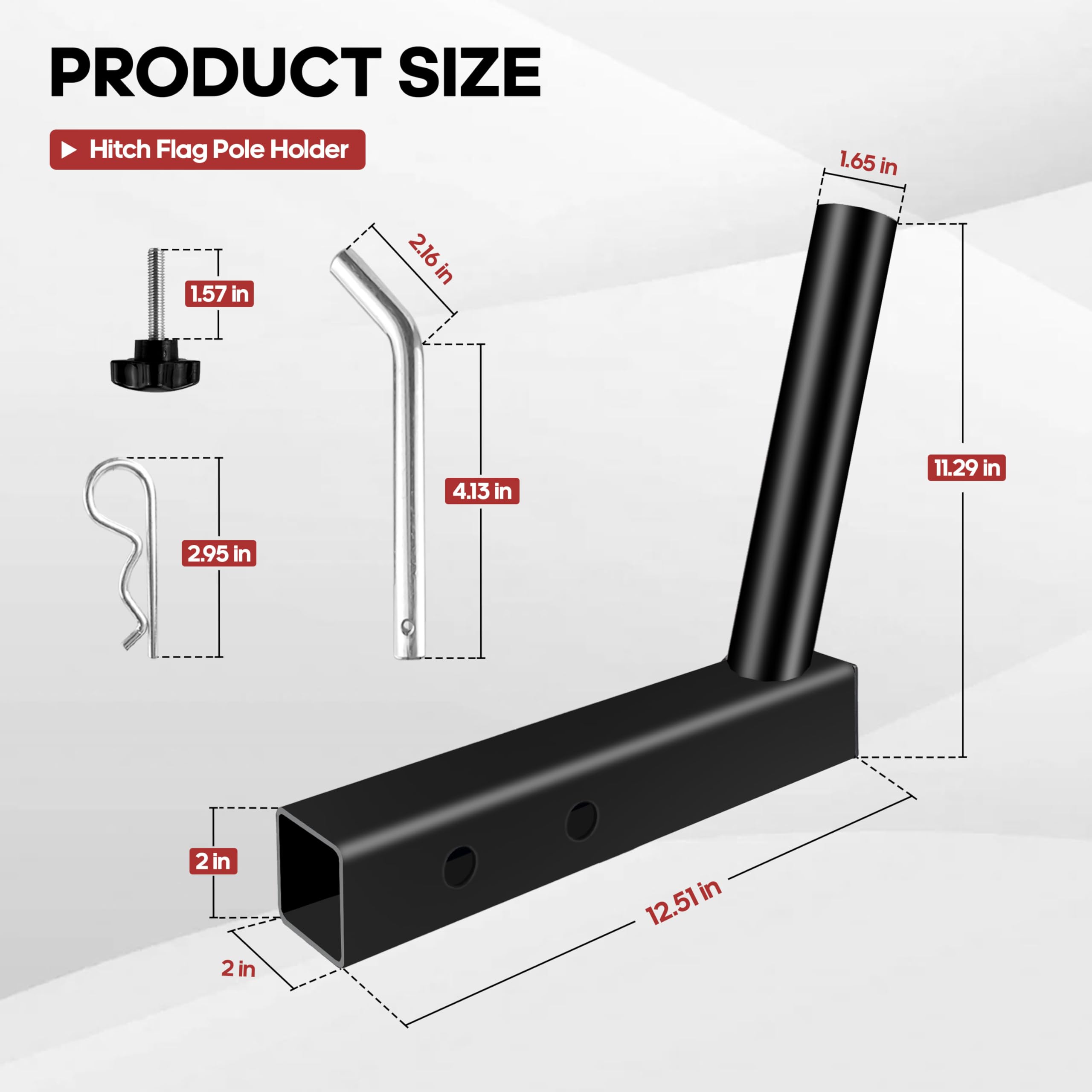 YIYITOOLS flag pole mounted on RV demonstrating stable display benefit