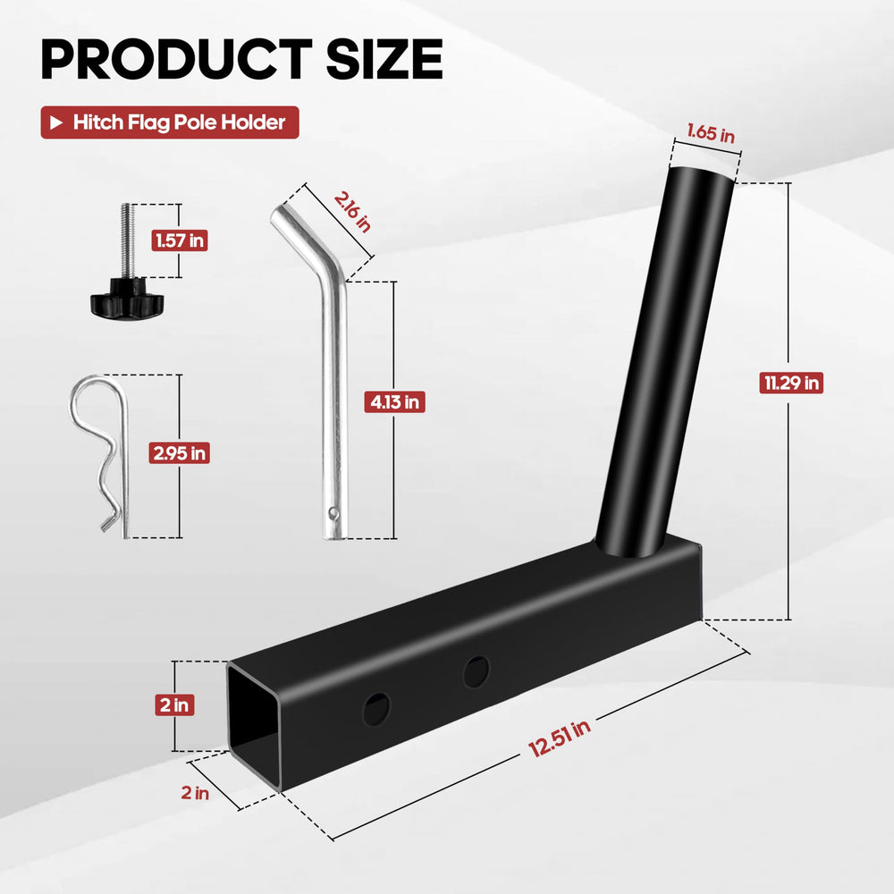 YIYITOOLS flag pole mounted on RV demonstrating stable display benefit