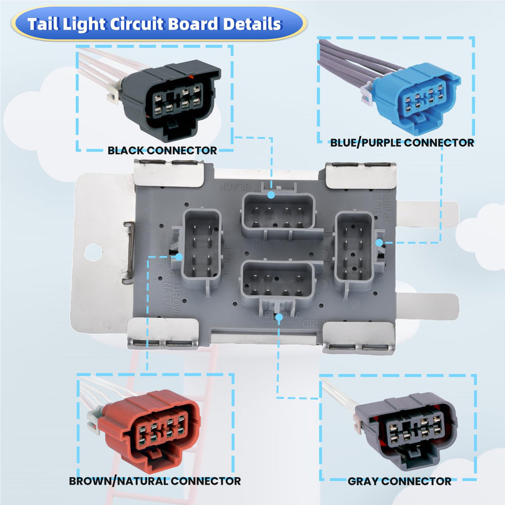 YIZHIHUA circuit board positioned inside tail lamp housing illustrating ease of installation