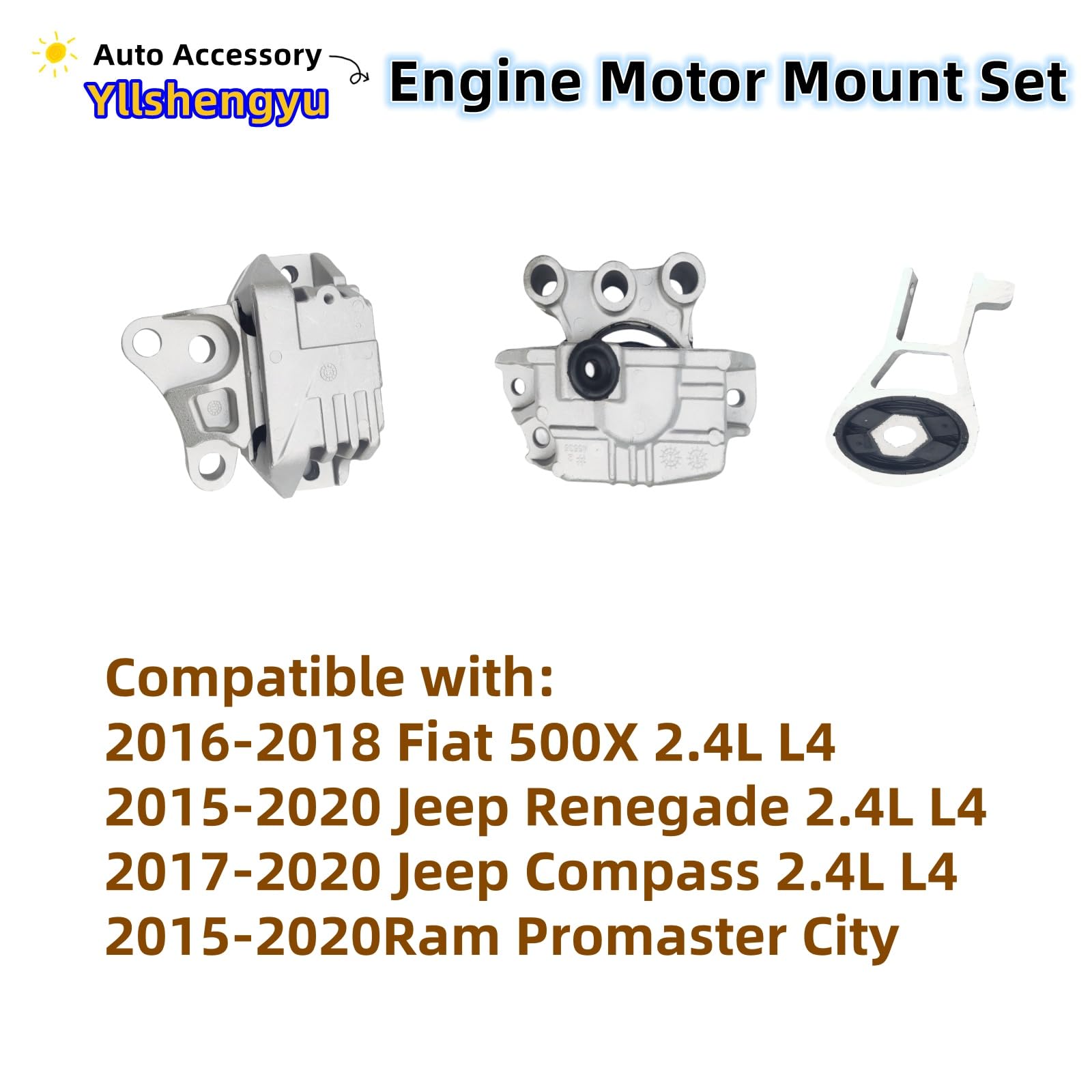 Yllshengyu hydraulic right motor mount close-up highlighting rubber piston for improved vibration absorption