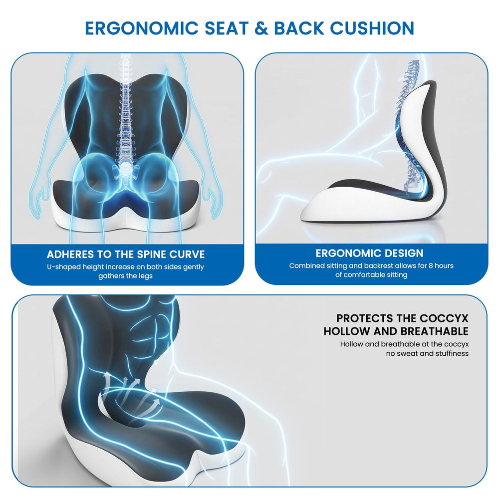 YLSCOO non-slip base underside securing cushion on seat for stability