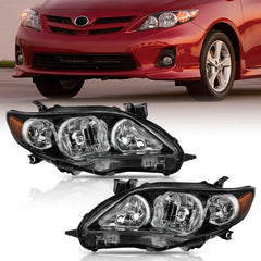 YLT AUTO front view of black headlight assembly showing clean finish and fitment benefits