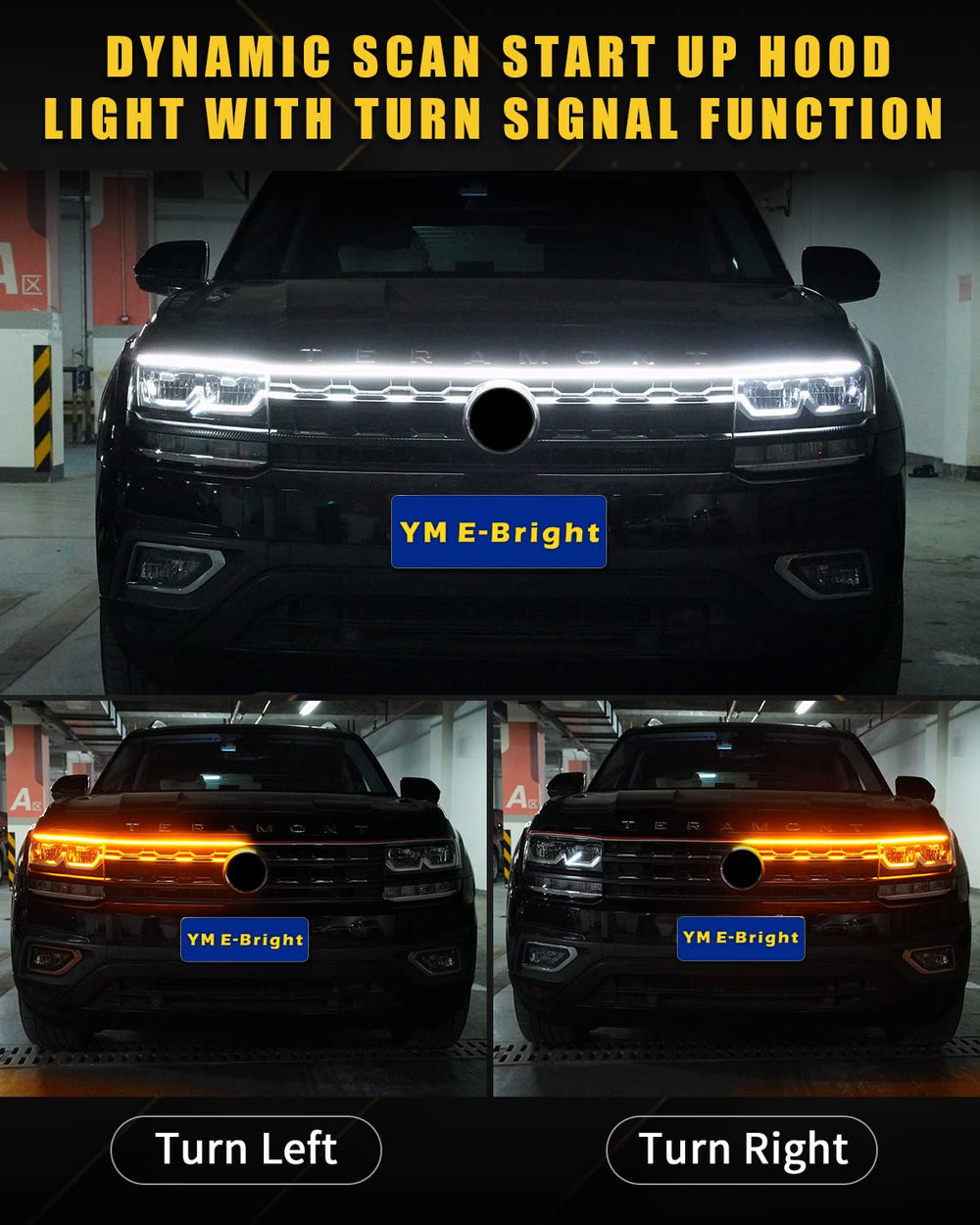YM E-Bright close-up of silicone LEDs showing even light output and durability