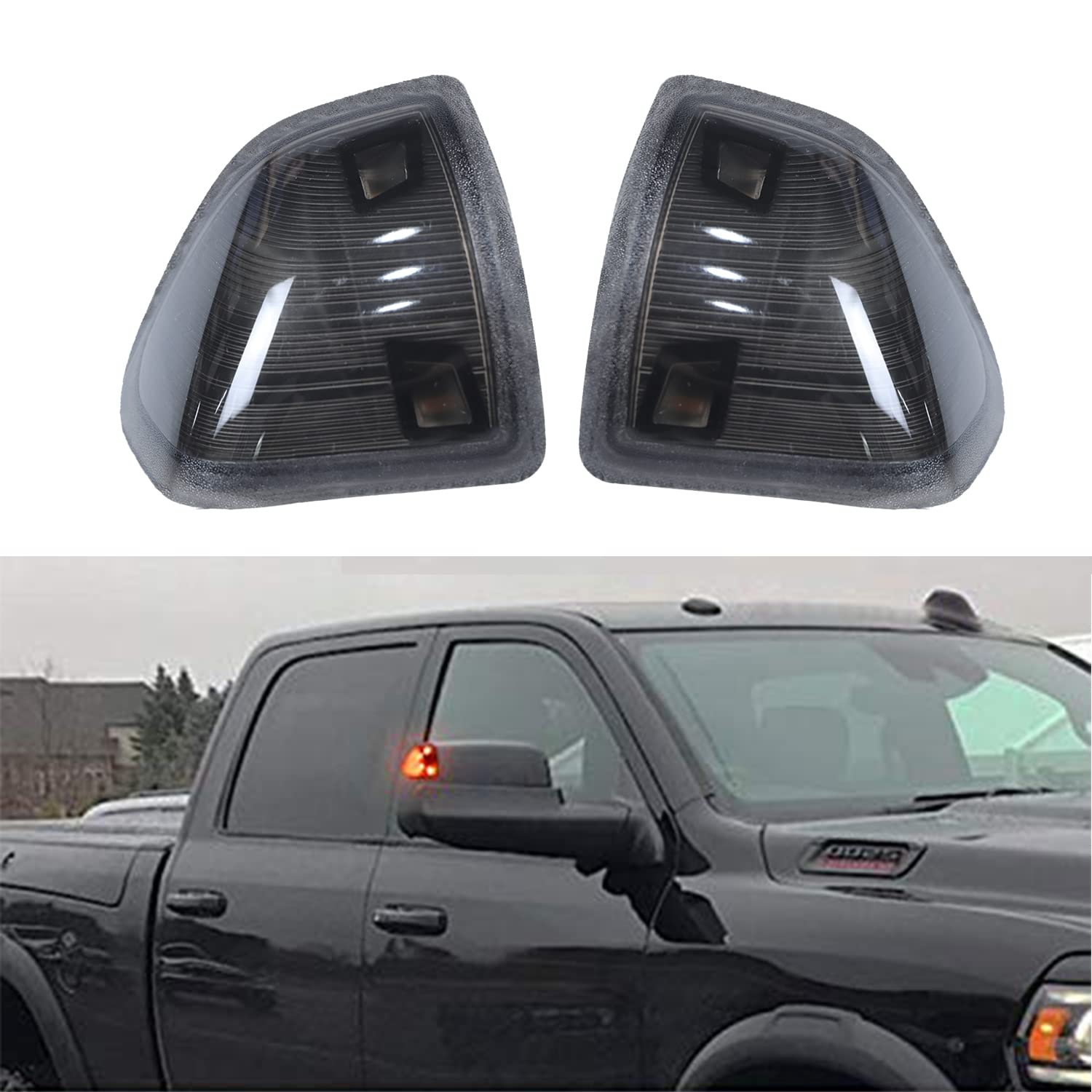 YMHHefy side profile mounted on mirror demonstrating OEM fit and visibility