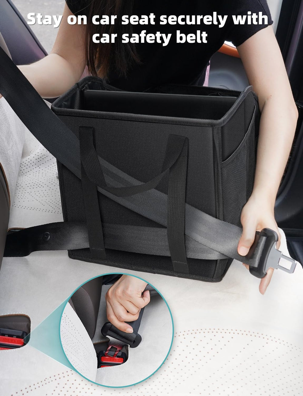 YOHOOLYO lifestyle image with family using organizer to keep car tidy