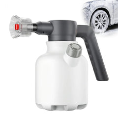 YoMeite sprayer front view showing compact design and fast cleaning benefits