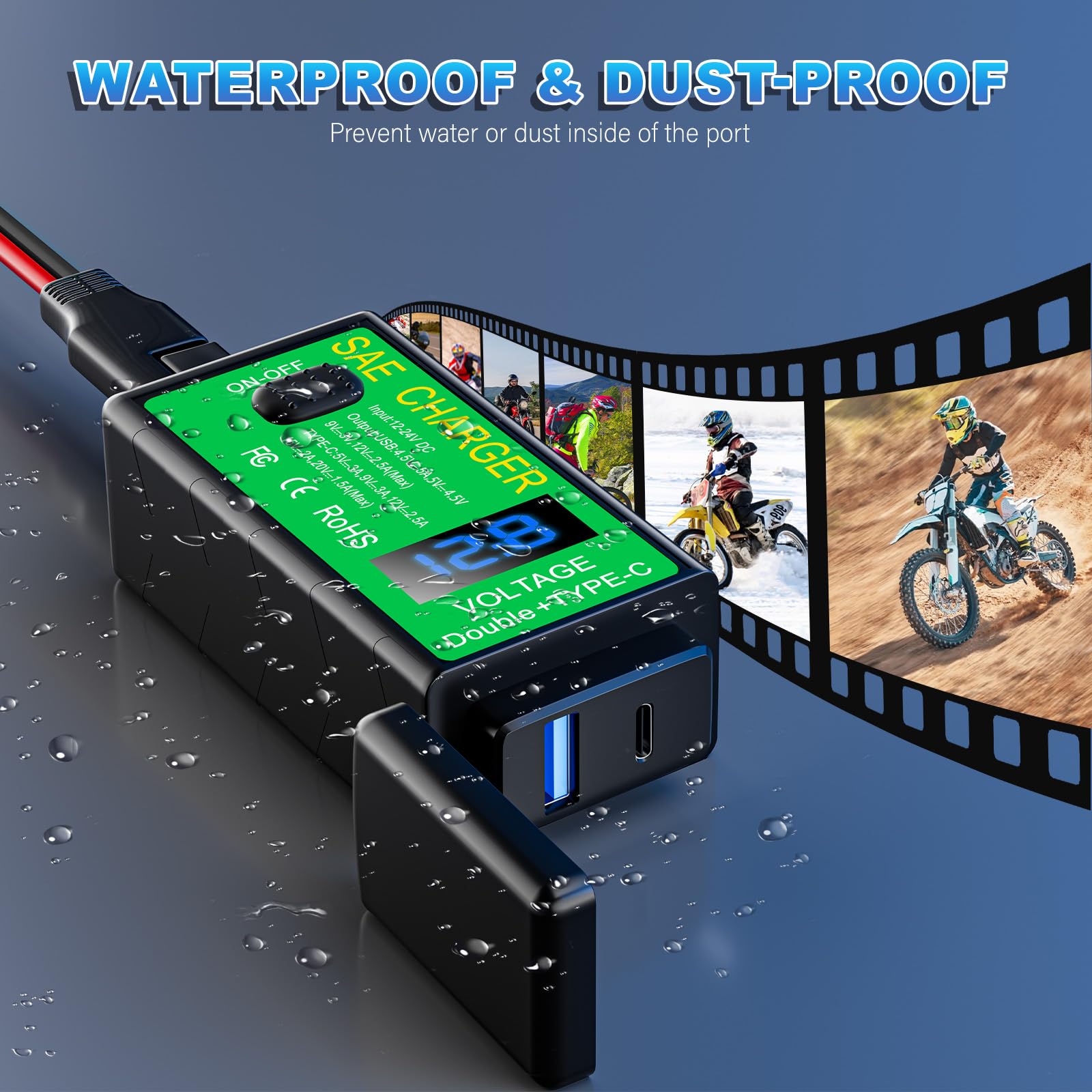 YONHAN SAE adapter connector for easy plug-and-play motorcycle power