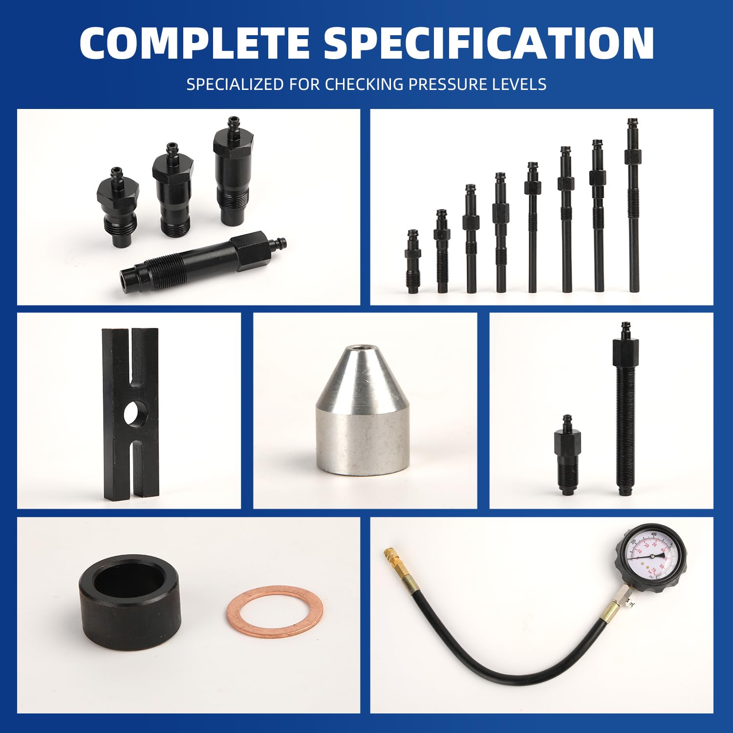 Yonligonju adapters array laid out showing universal fit options for engines