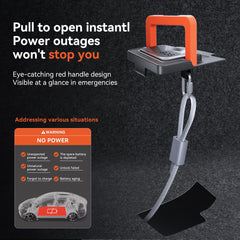YONZEE ergonomic hand grip in use enabling quick manual door release