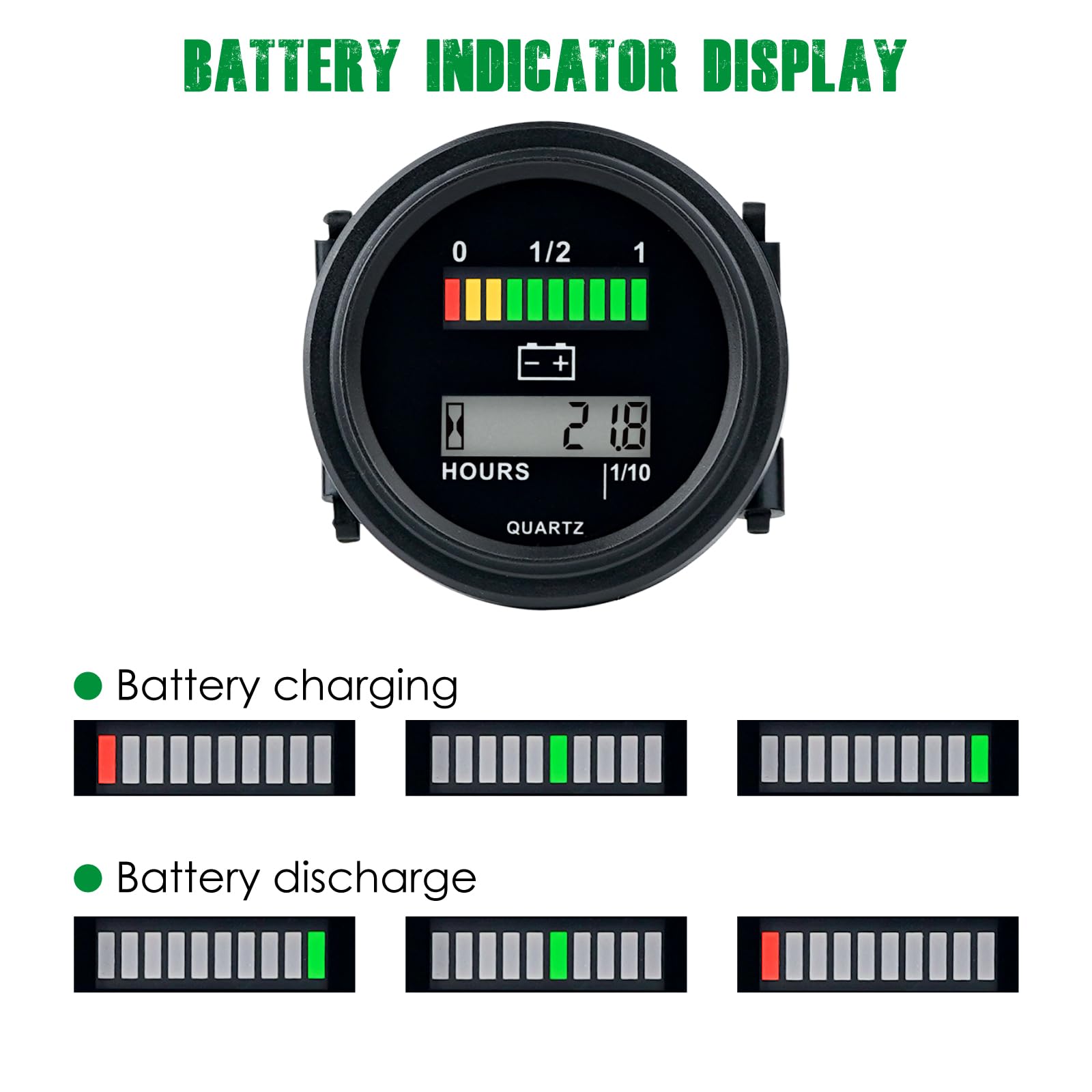 YOOREAL hour meter digits displaying runtime for maintenance planning