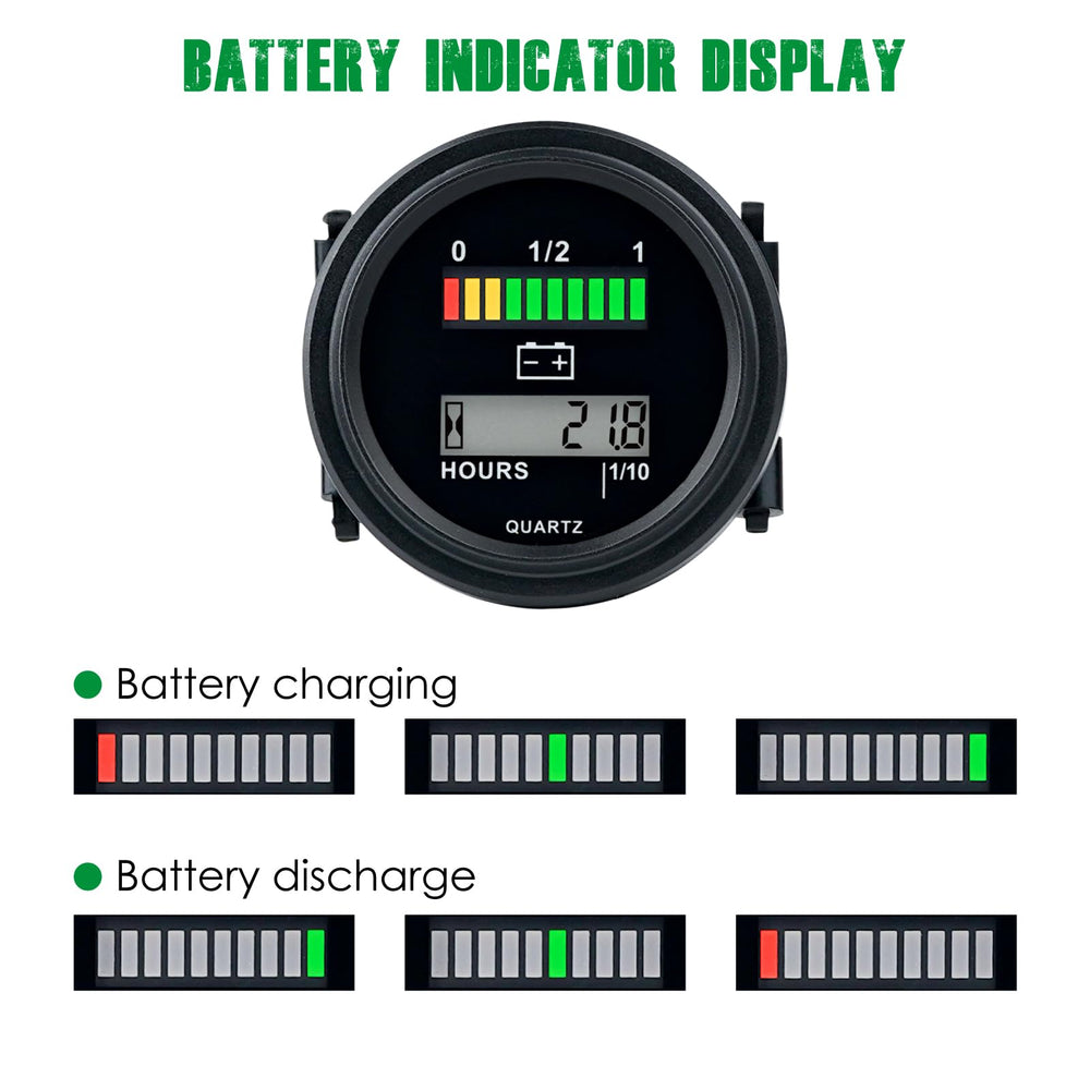 YOOREAL hour meter digits displaying runtime for maintenance planning