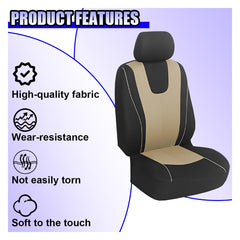 YoRise headrest cover detail with attachment hook, keeps headrest clean and secure