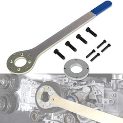 Yoursme crank pulley tool front view showing durable plate and mounting holes for secure fit