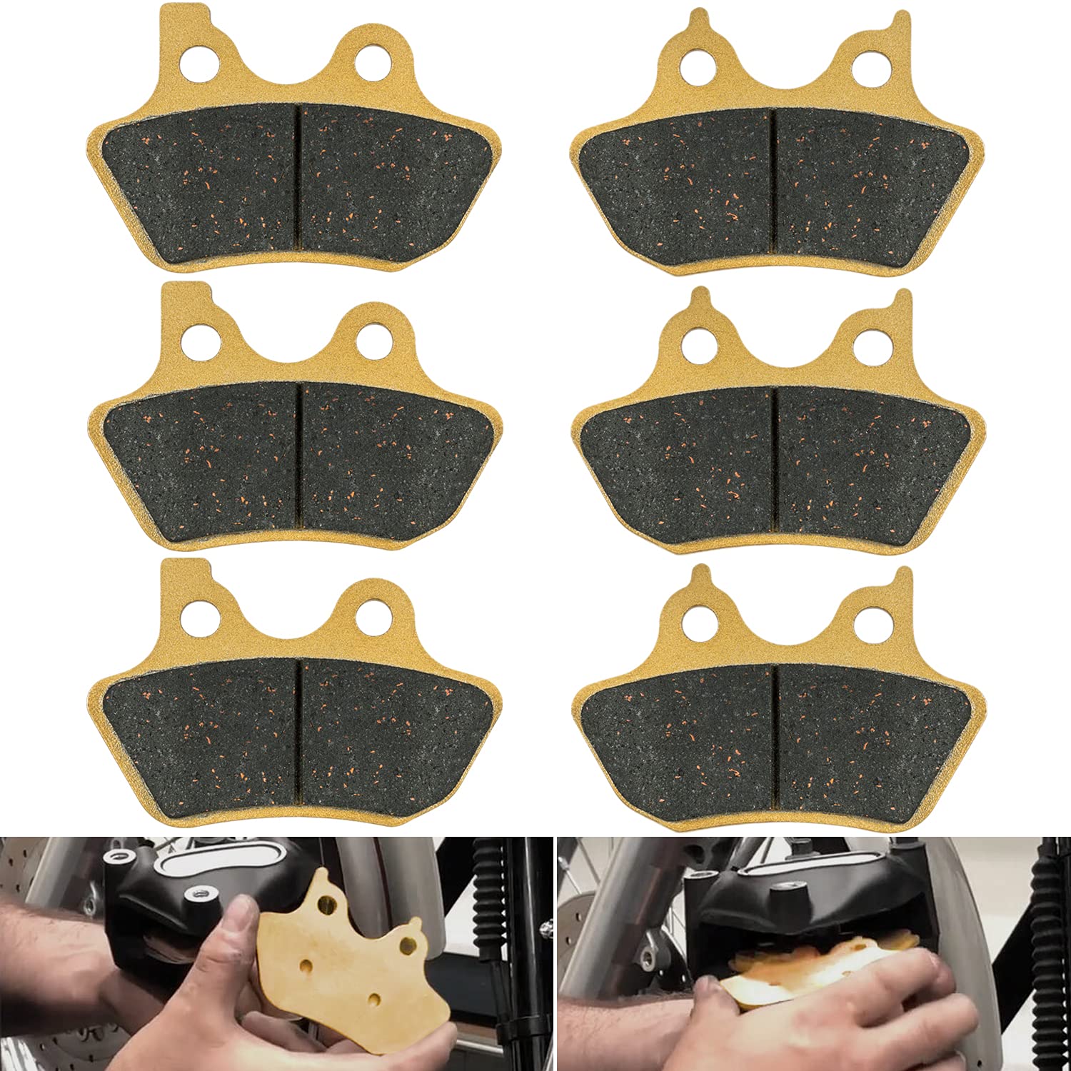Yoursme front packaging showing the 2 front and 1 rear brake pads and clear fitment info