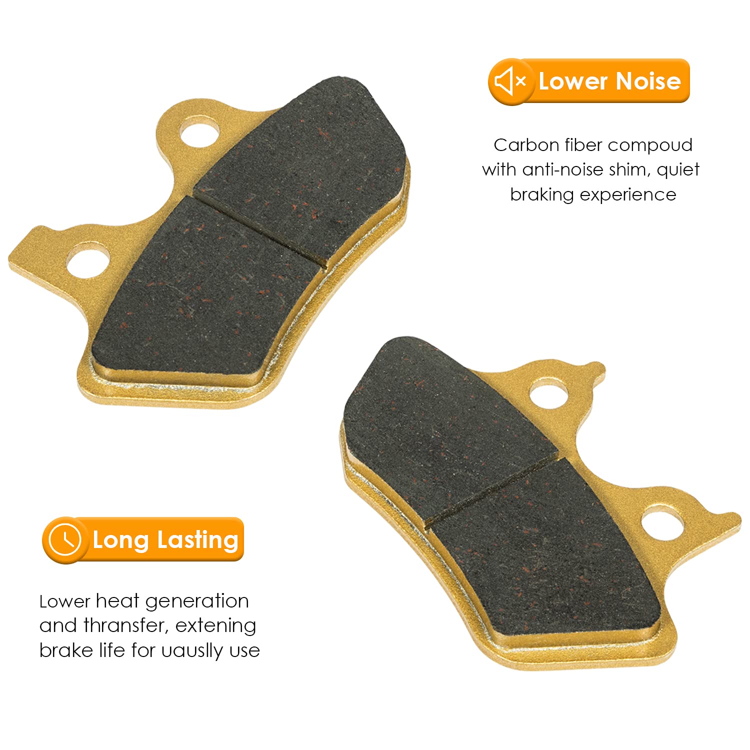 Yoursme side view of pad thickness demonstrating long-lasting friction material