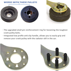 Yoursme removable pins set layout displayed for both Subaru pulley styles and quick swapping