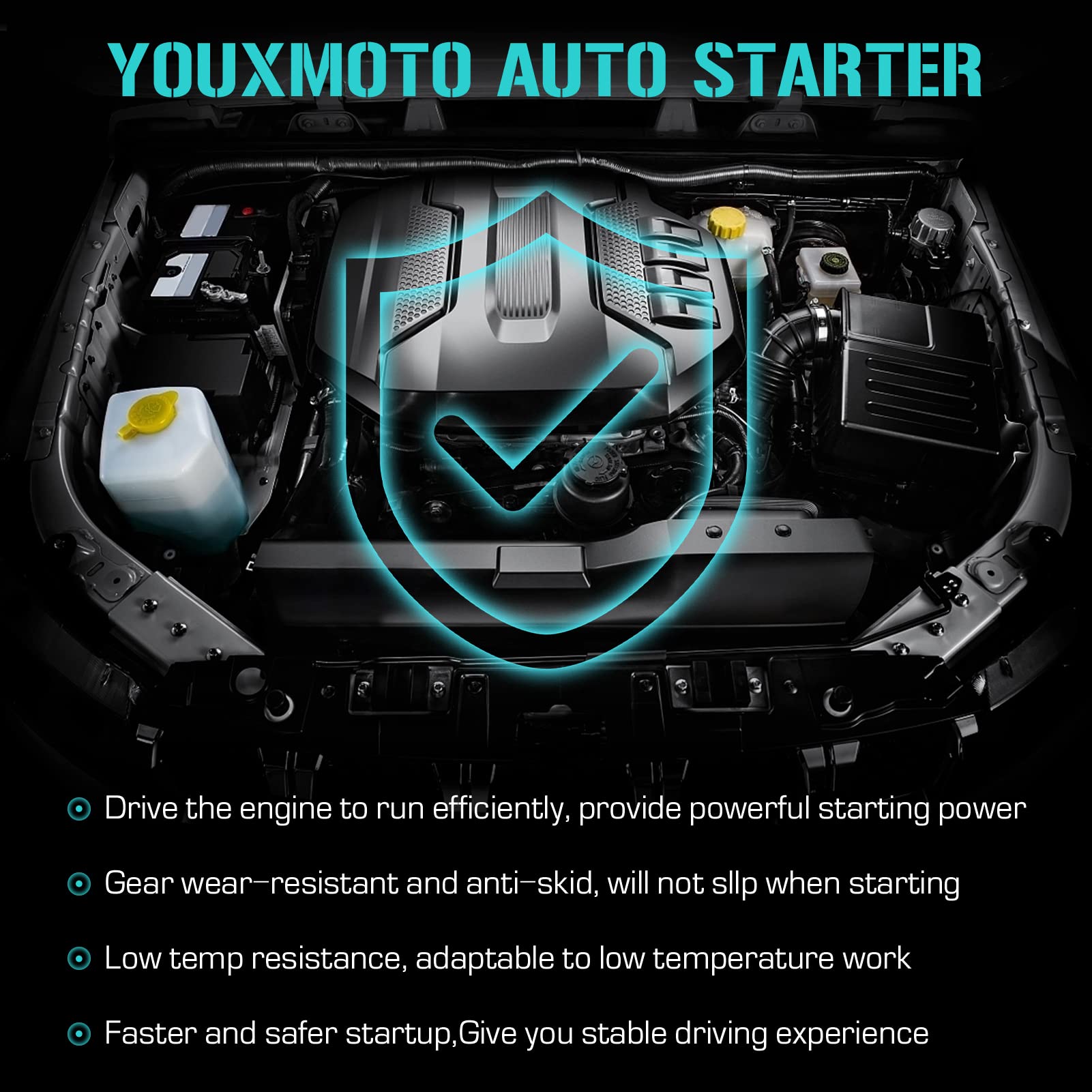 Youxmoto starter wiring terminals detail for secure electrical connections