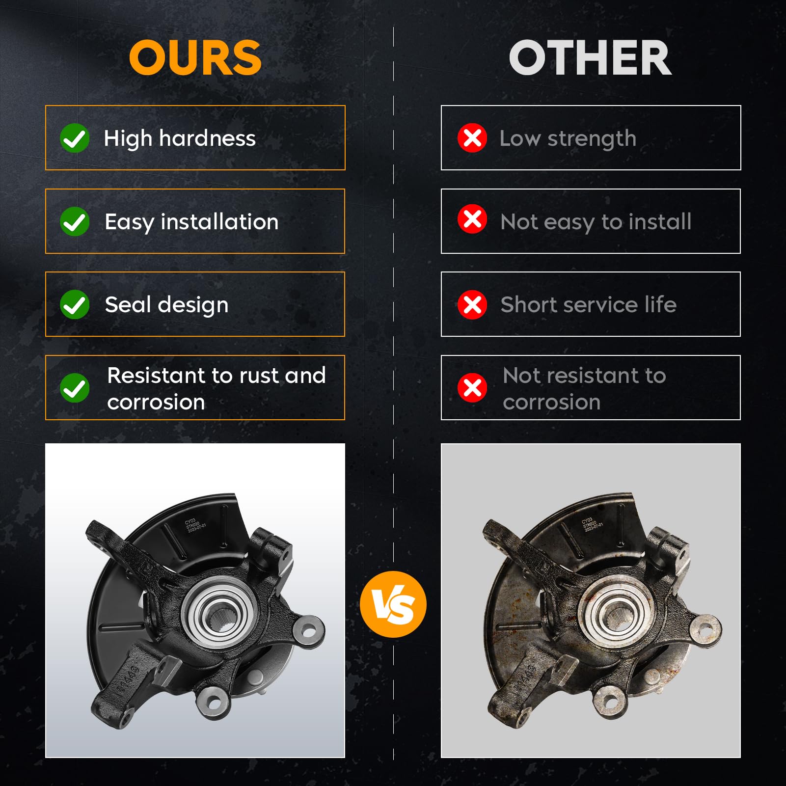 Youxmoto bearing close-up of machined surface showing durability benefit