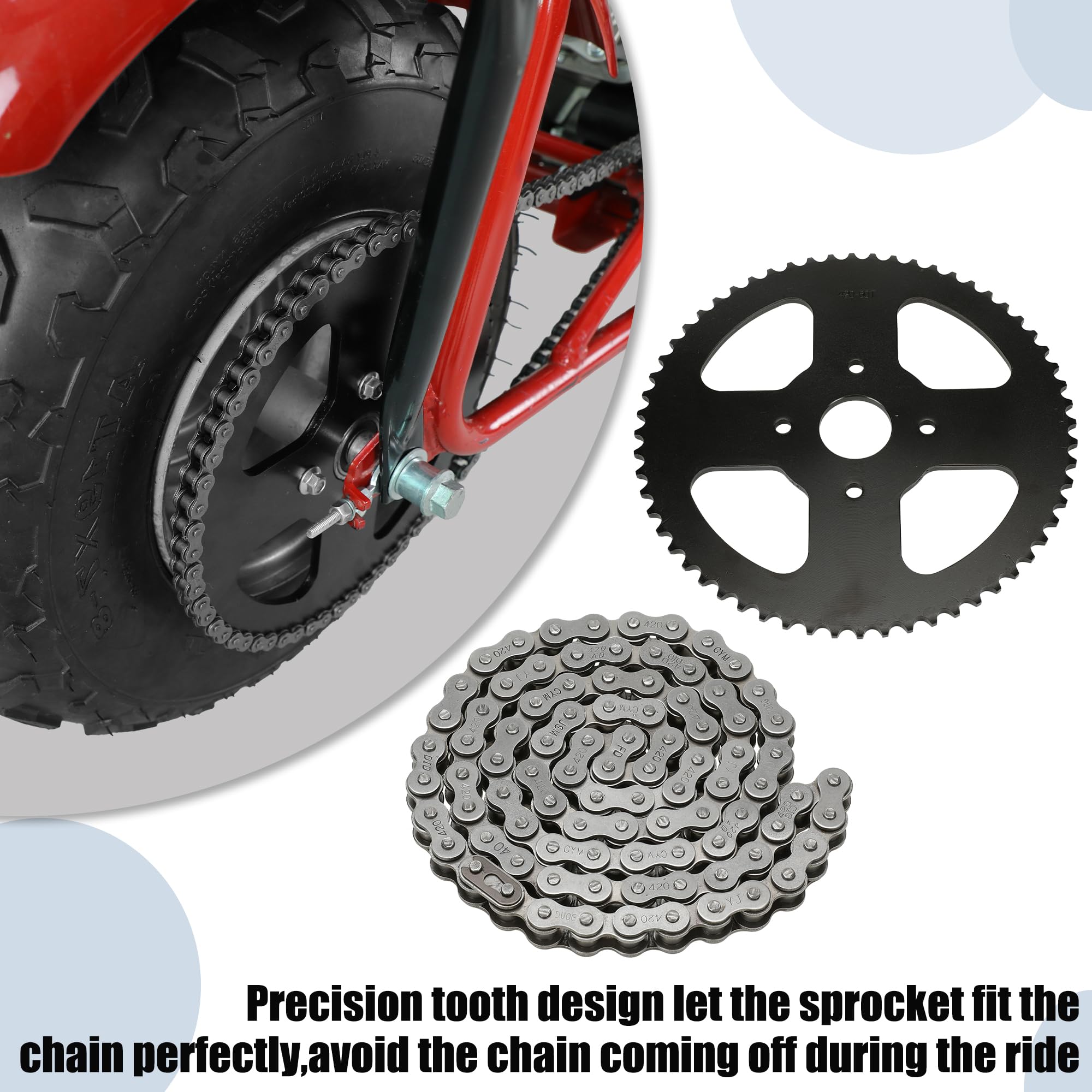 YOXUFA chain breaker and master link included for easy chain fitting and maintenance