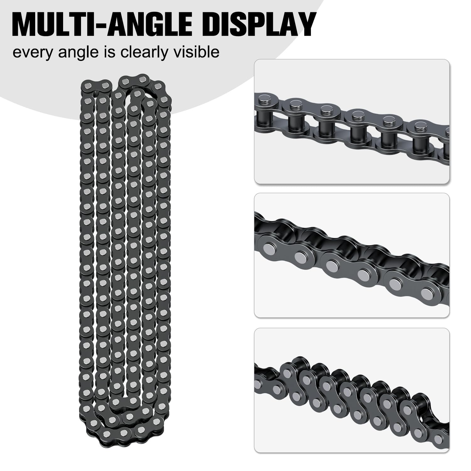 YOXUFA hand holding chain to show scale and correct 420 fitment