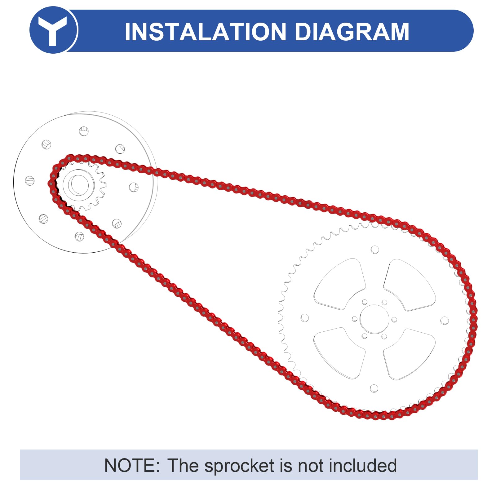 YOXUFA chain on a mini bike off-road with rider-ready setup showing trail-ready durability benefit