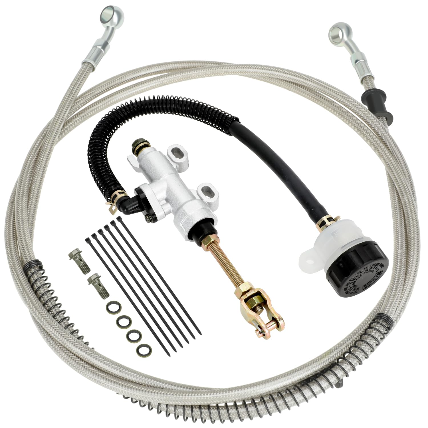 YOXUFA master cylinder front view showing compact design and durable finish
