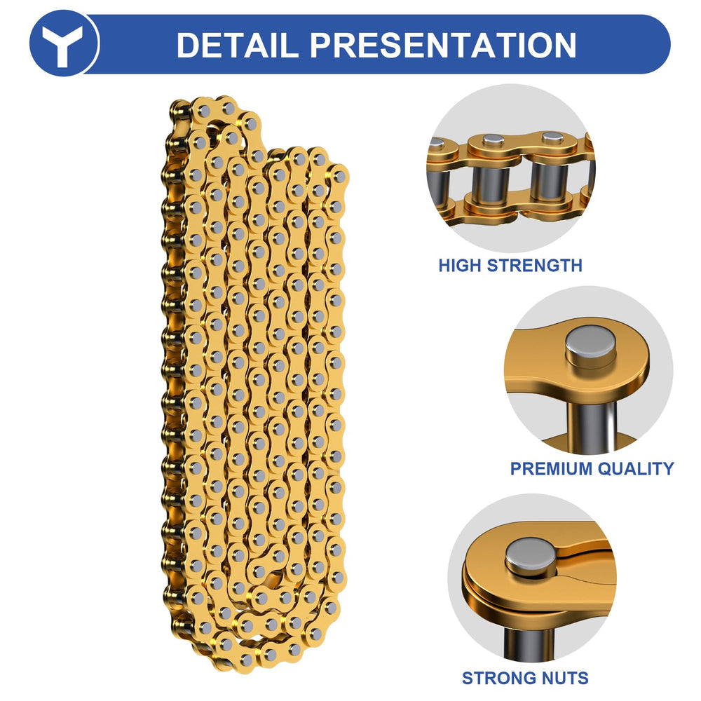 YOXUFA chain next to ruler showing length and sizing benefit