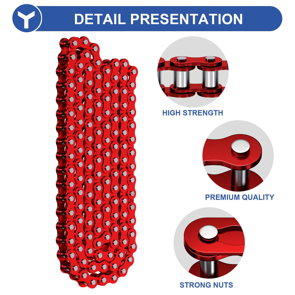 YOXUFA chain beside ruler for scale to confirm 132-link length and measurement benefit