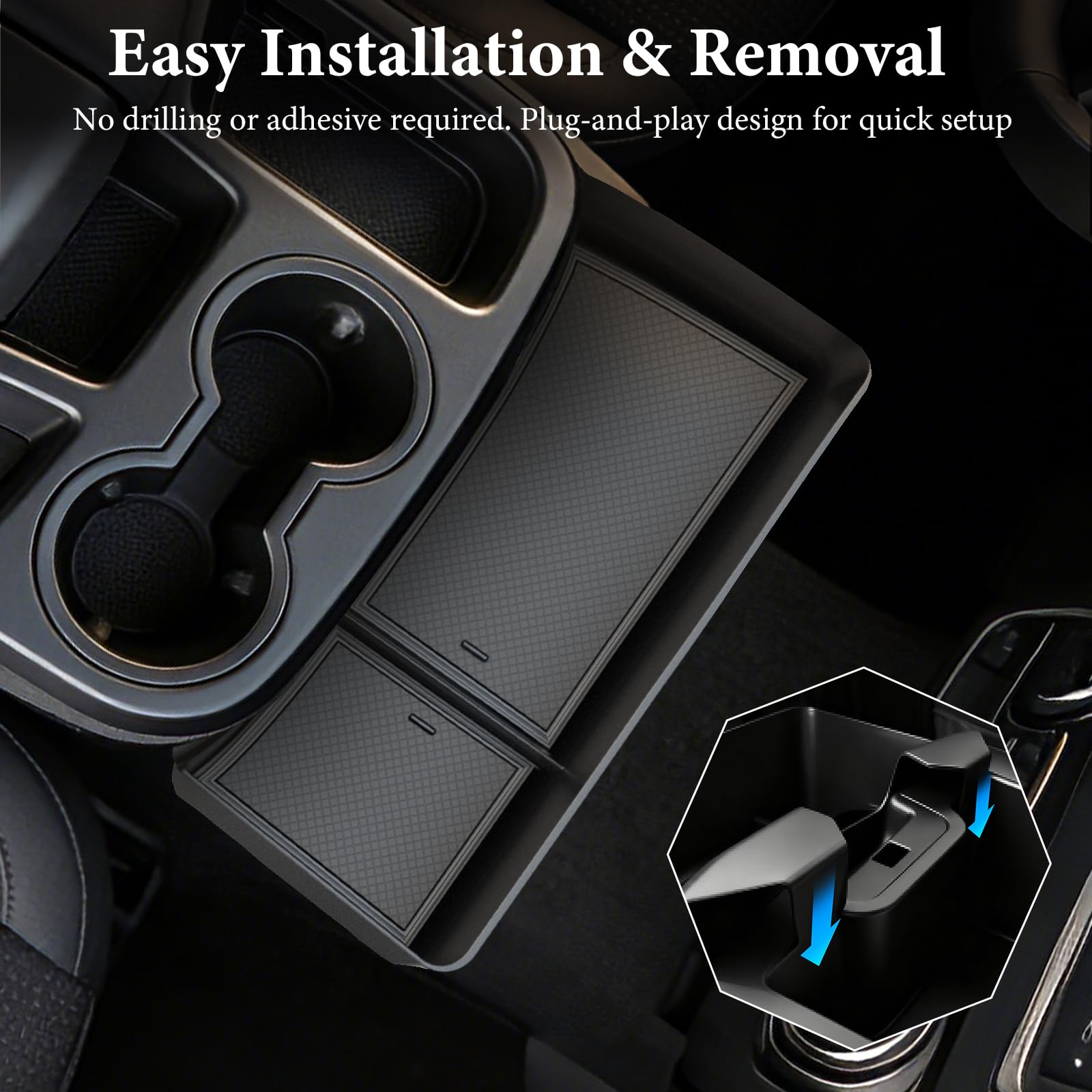 YPHUIKI anti-slip mat removed for cleaning, preventing items from sliding