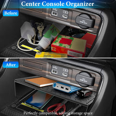 YPHUIKI installed in Honda CR-V armrest showing quick access to phone and sunglasses