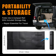 YQCQWL mat placed under car demonstrating quick access benefit