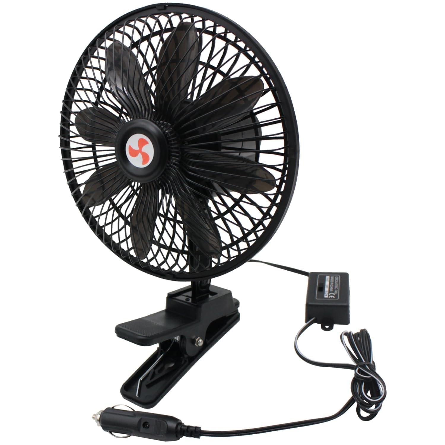 YQSIYU front view of clip fan showing compact design and controls, ideal for cars