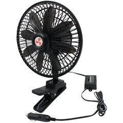 YQSIYU front view of clip fan showing compact design and controls, ideal for cars