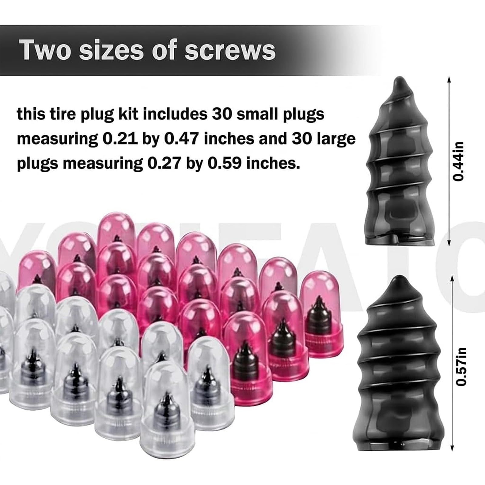 Yshfato laid-out kit parts displaying plugs and screwdriver for quick access