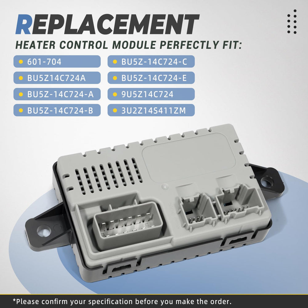 Ytrica module label and part numbers for accurate vehicle match