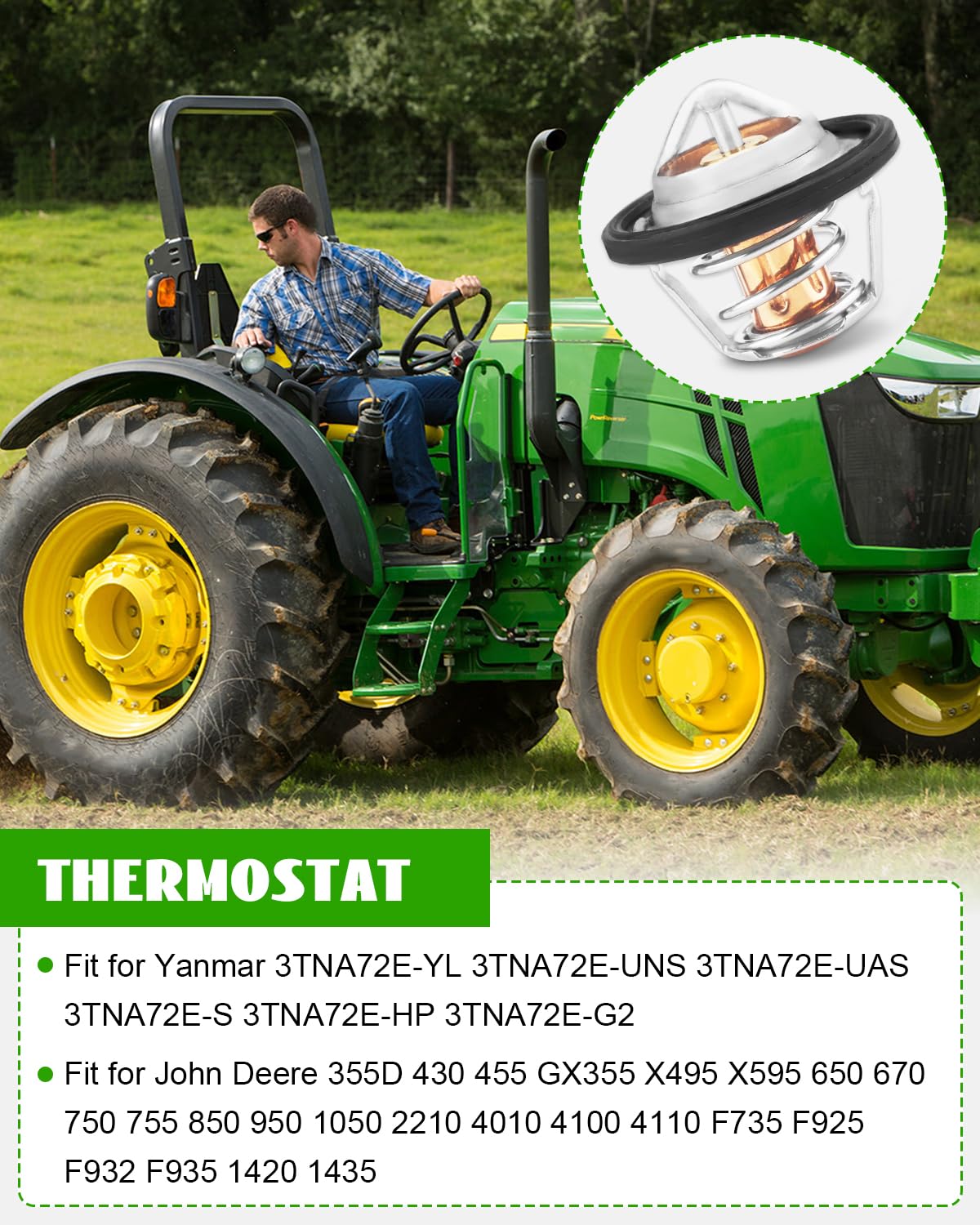 YUANTUO gasket and thermostat top detail showing seal included for leak prevention