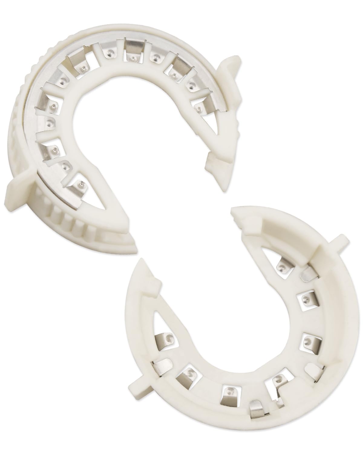 YUANTUO front view of two retainer clips showing fit and finish, for secure bulb mounting