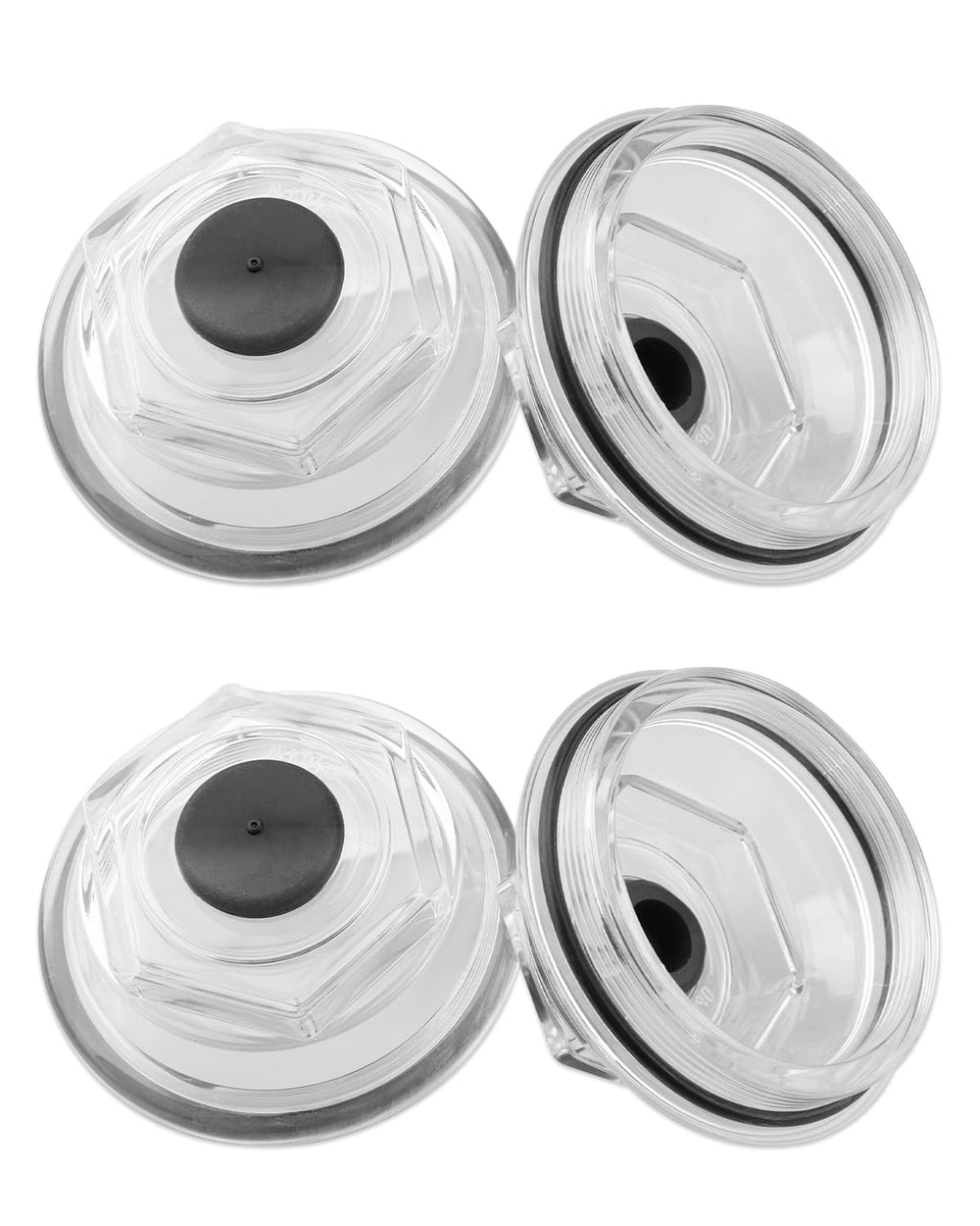 YUANTUO front view of oil bath dust caps showing clear polycarbonate benefit
