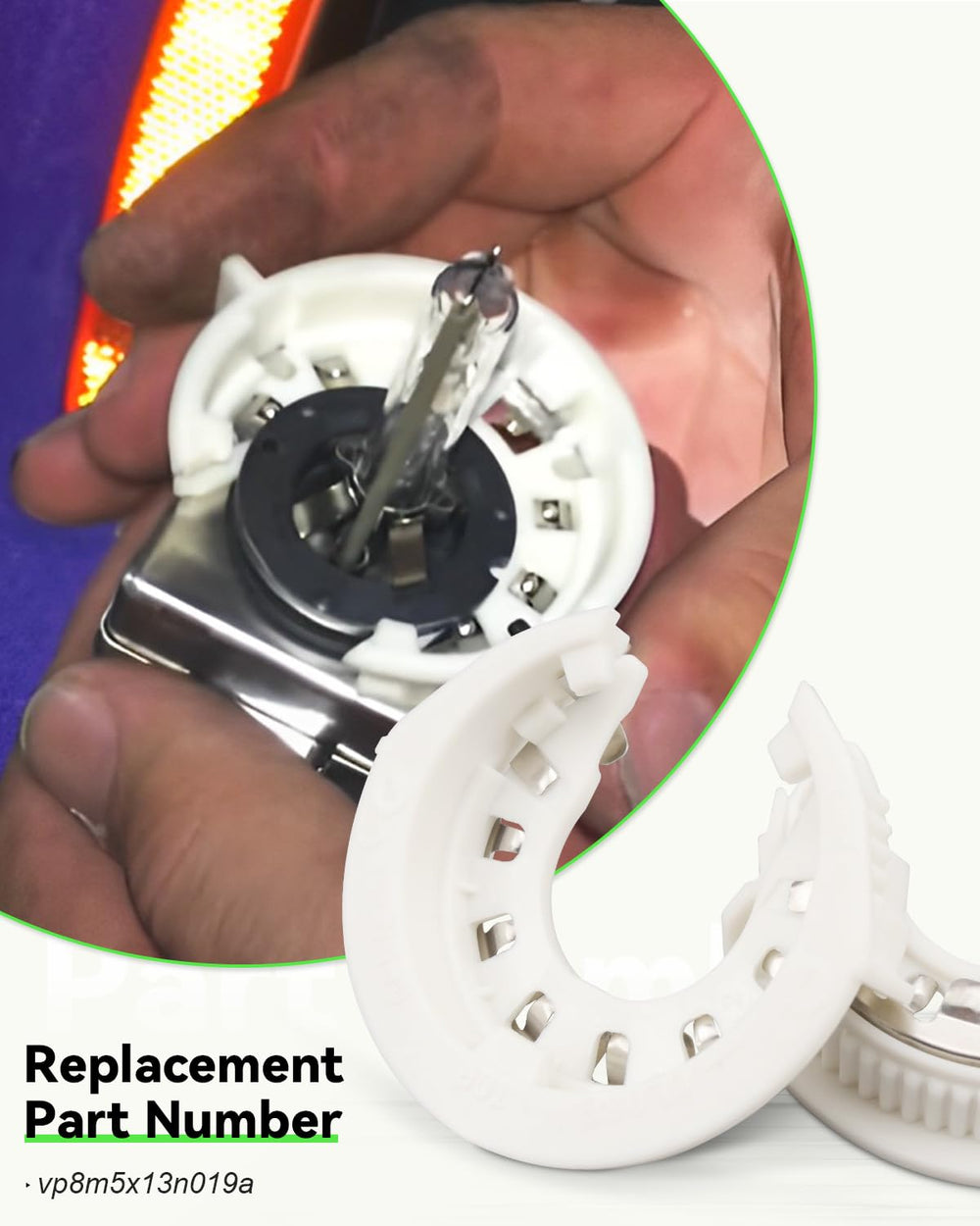Close view of YUANTUO clip and OE number label to confirm correct replacement part