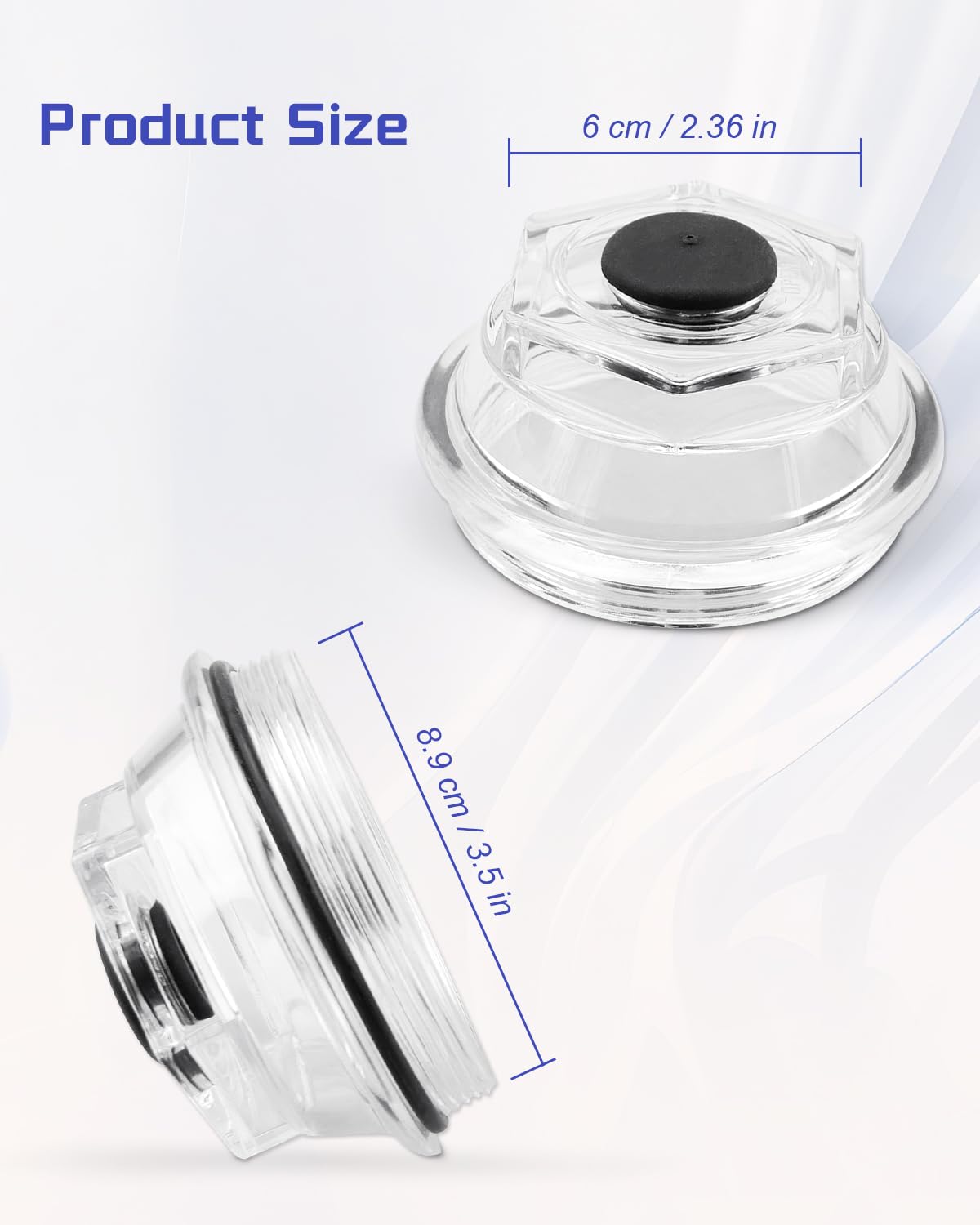 YUANTUO cap beside ruler showing 3.5" size for quick fit confirmation benefit