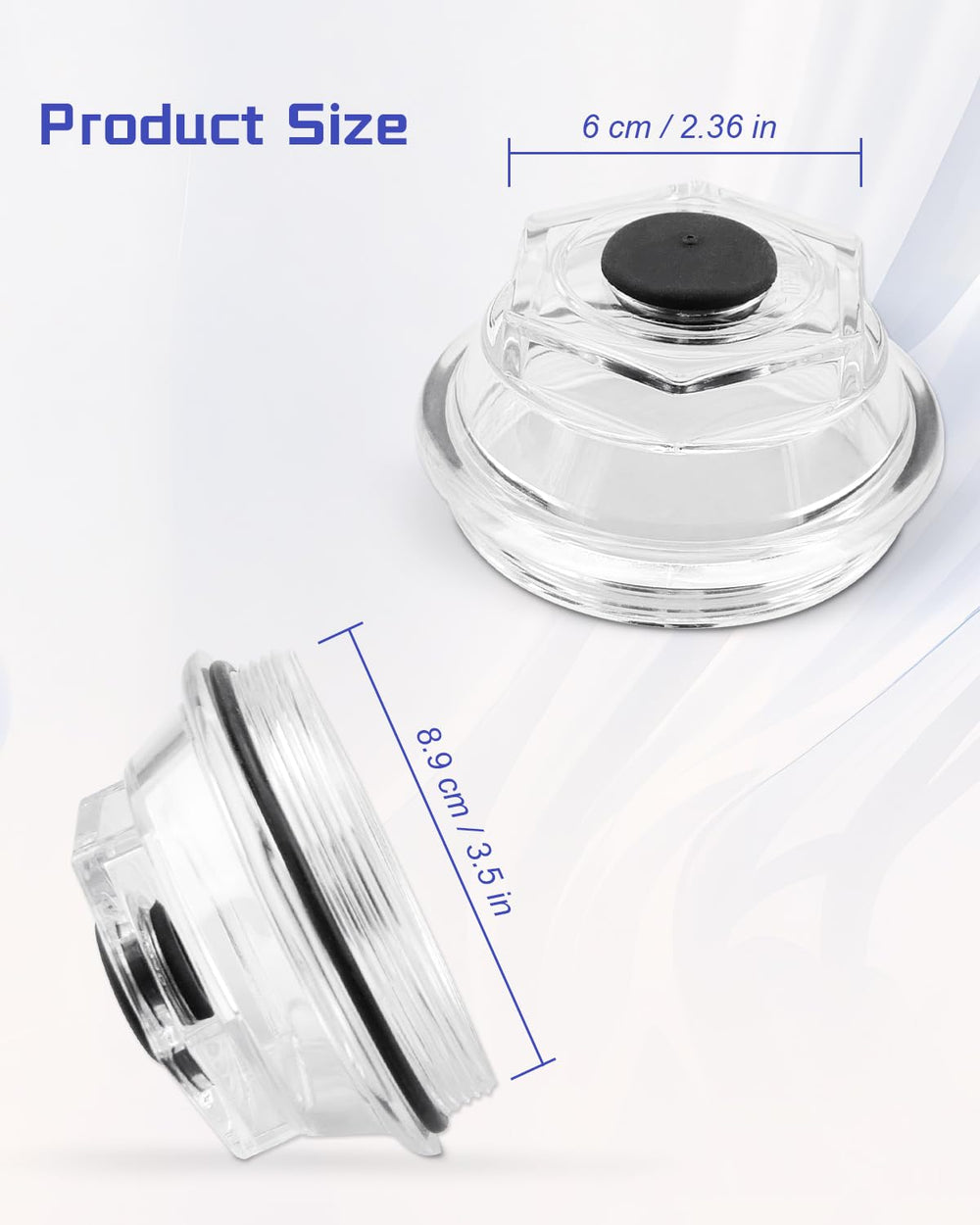 YUANTUO cap beside ruler showing 3.5" size for quick fit confirmation benefit