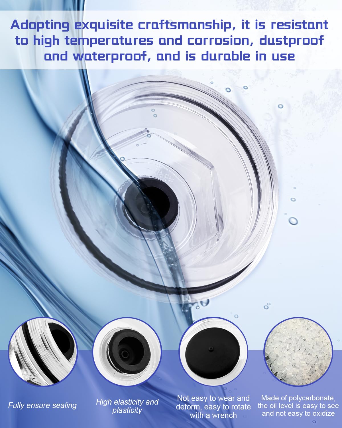 YUANTUO transparent cap showing lubricant visibility for easy inspection benefit