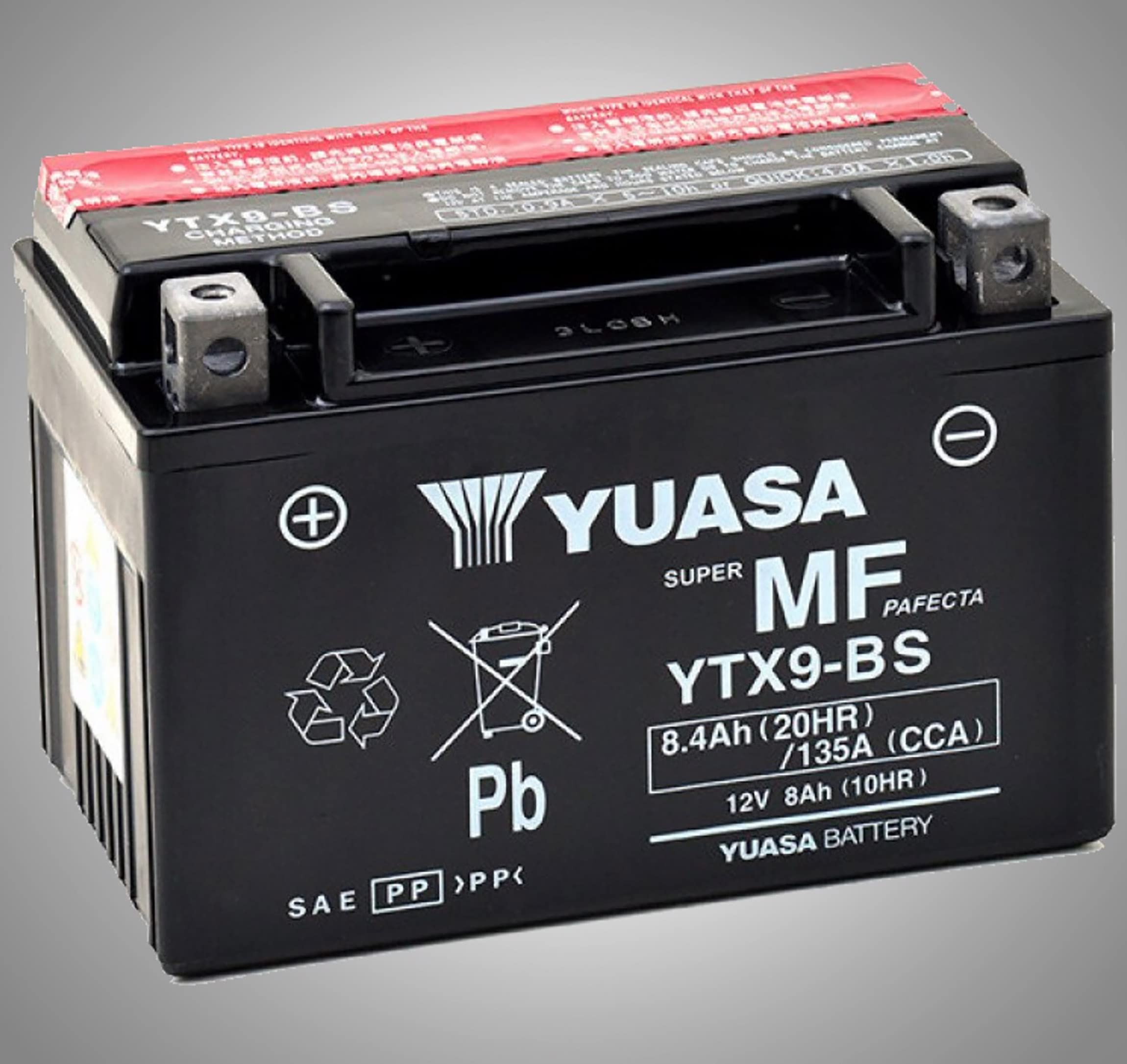 Yuasa YUAM329BS in a garage lifestyle scene illustrating storage-ready, bottle-supplied convenience