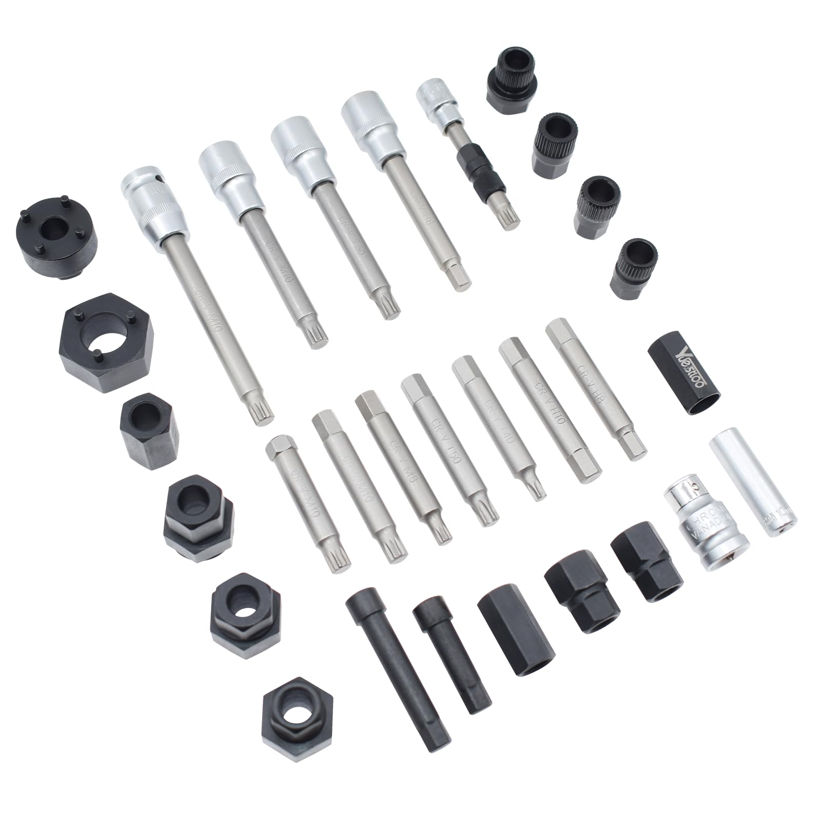 Yuesstloo close-up of hardened adapters and splines offering durable fitment