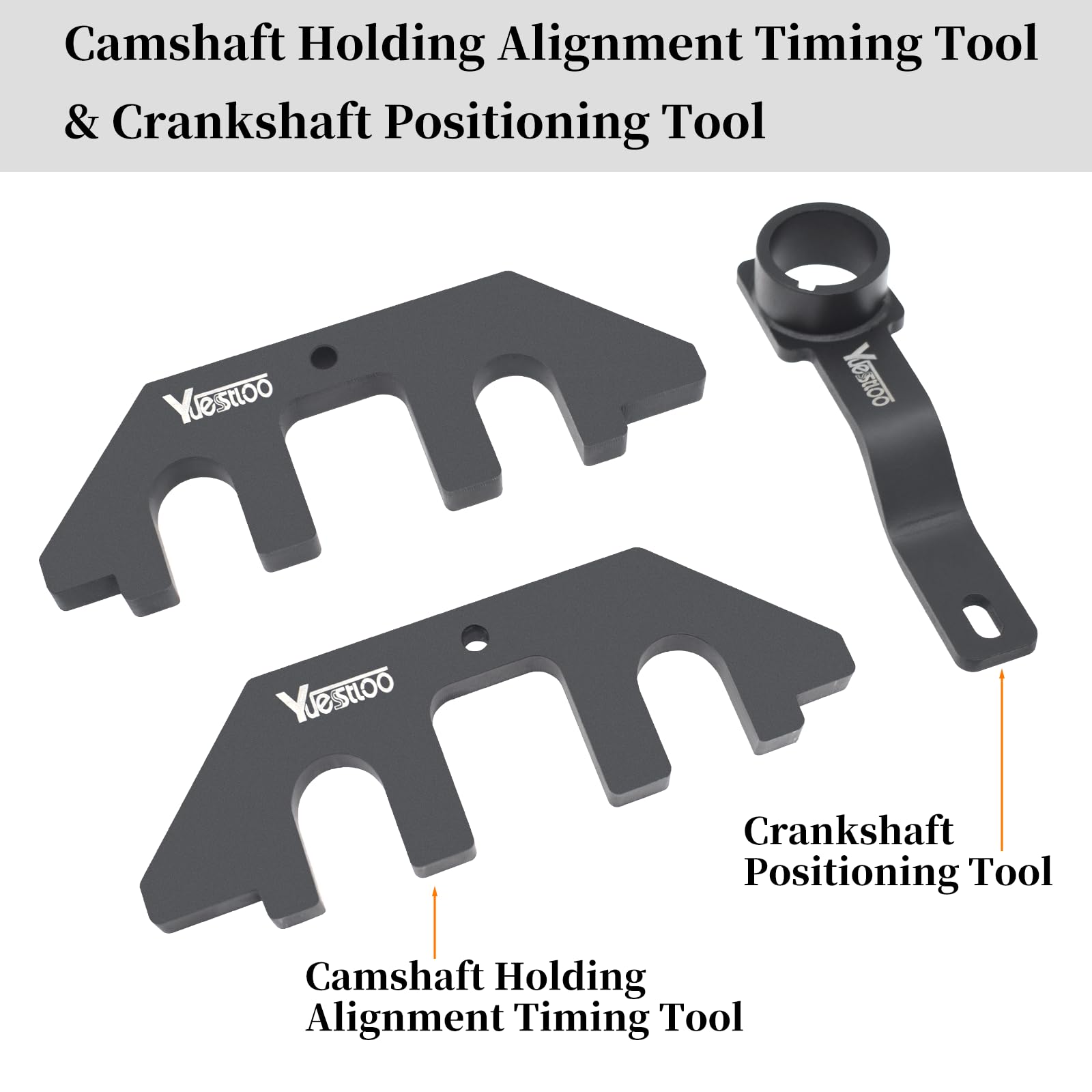 Yuesstloo close-up of camshaft holding tool demonstrating precise engagement and safety